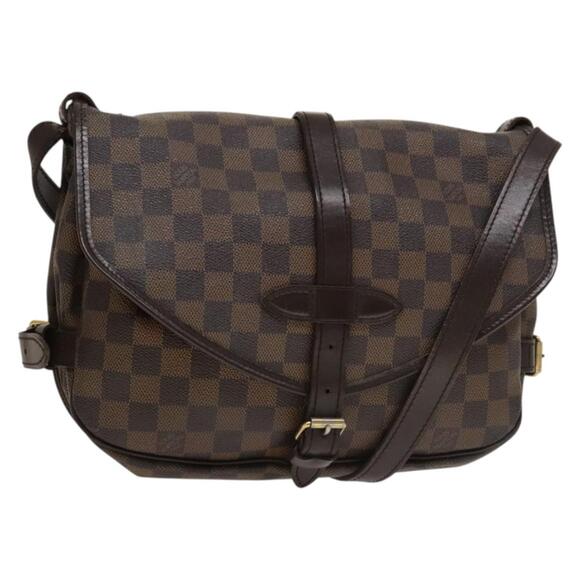 LOUIS VUITTON Damier Ebene Saumur 30 Shoulder Bag Spo N48081 - Picture 1 of 16